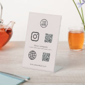 Code sociaal mediapictogram QR Reclamebord Met Voetstuk (Insitu)