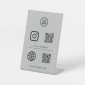 Code sociaal mediapictogram QR Reclamebord Met Voetstuk (Voorkant)