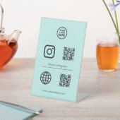 Code sociaal mediapictogram QR Reclamebord Met Voetstuk (Insitu)