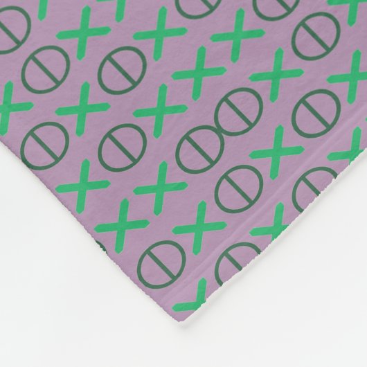 CODE Strings groen op elke kleur Fleece Deken (Hoek)