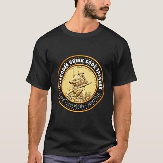 Code Talkers Salute Muscogee Creek Nation T-shirt (Voorkant)