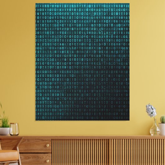 Code van Bestaan Canvas Afdruk (Insitu (Woonkamer))
