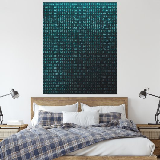 Code van Bestaan Canvas Afdruk (Insitu (Slaapkamer))