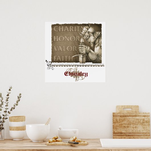 Code van de Chivalerie Poster (Keuken)