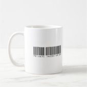 Code van de privébalk van de onderzoeker koffiemok (Links)