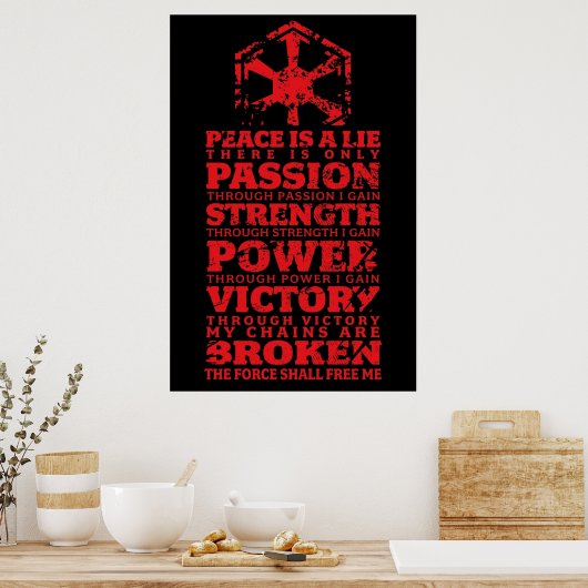 Code van de Sith Poster (Keuken)
