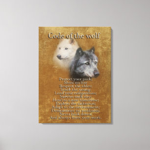 Code van de Wolf Canvas Afdruk