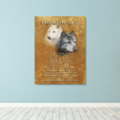 Code van de Wolf Canvas Afdruk (Insitu (Houten vloer))