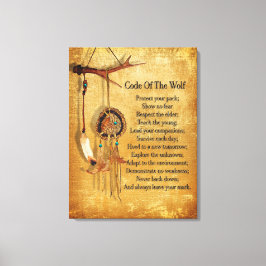 Code van de Wolf droomvanger Canvas Afdruk