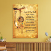 Code van de Wolf droomvanger Canvas Afdruk (Insitu (Woonkamer))