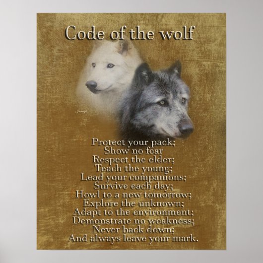 Code van de Wolf Poster (Voorkant)