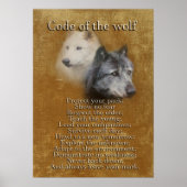 Code van de Wolf-Wolf Spirit Poster (Voorkant)