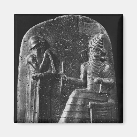 Code van Hammurabi, bovenaan de stele Magneet (Voorkant)