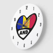 Code van het land Andorra en vlaggenhart Grote Klok (Hoek)