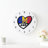 Code van het land Andorra en vlaggenhart Grote Klok (Huis)