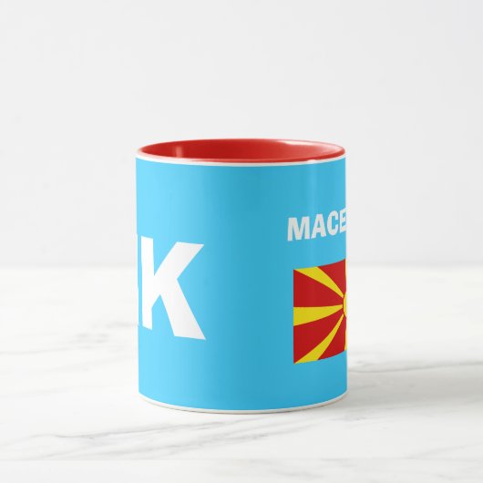 Code van het land Macedonië - Kleurrijke Mok (Midden)