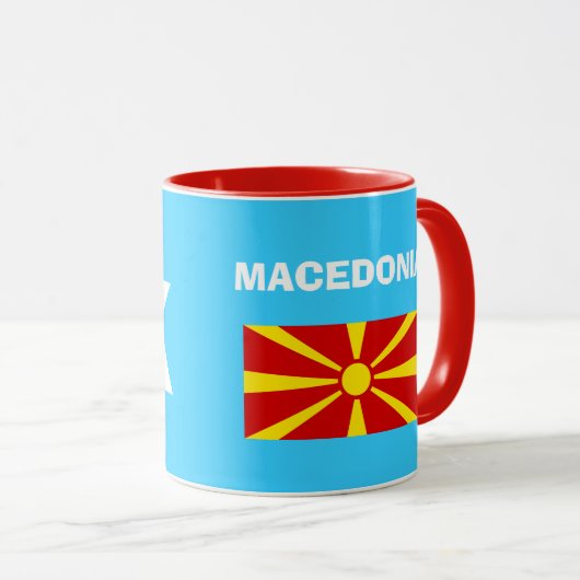Code van het land Macedonië - Kleurrijke Mok (Voorkant rechts)