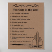 Code van het West-Poster Poster (Voorkant)
