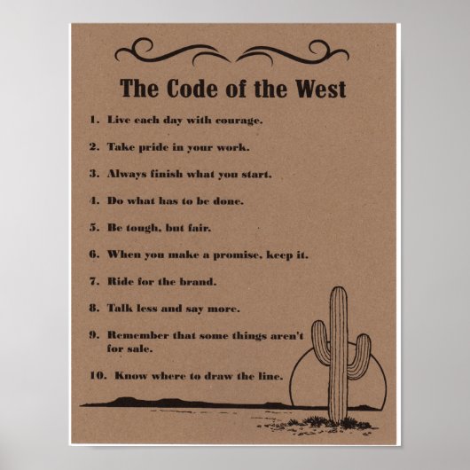 Code van het West-Poster Poster (Voorkant)
