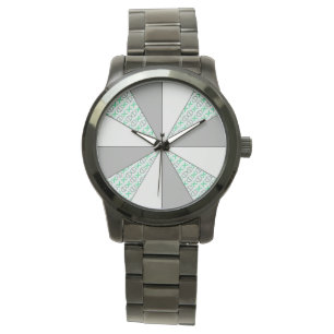 Code van het Wiel van de kleur de Grijze regelbare Horloge
