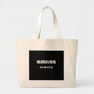 Code verwijderen in wit grote tote bag
