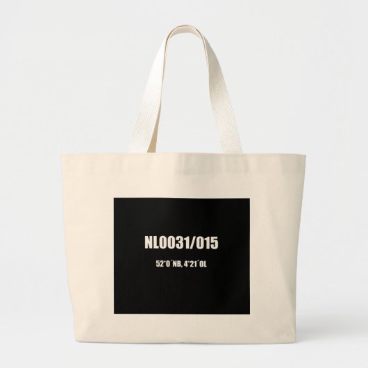 Code verwijderen in wit grote tote bag (Voorkant)