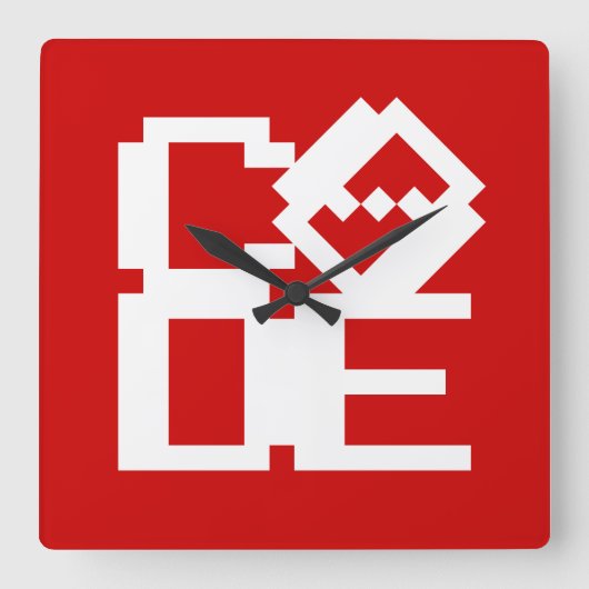 CODE VIERKANTE KLOK (Voorkant)