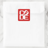 CODE VIERKANTE STICKER (Tas)