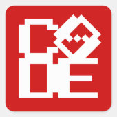 CODE VIERKANTE STICKER (Voorkant)