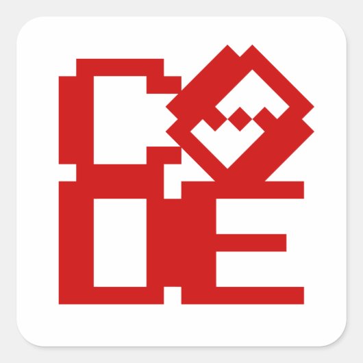 CODE VIERKANTE STICKER (Voorkant)