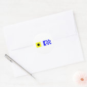 Code Vlag Ian Ronde Sticker (Envelop)