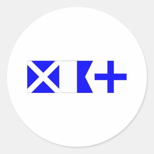 Code vlag max. ronde sticker (Voorkant)