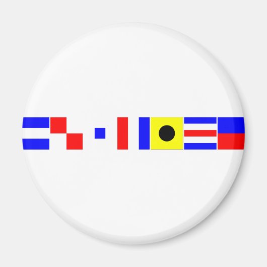 Code vlaggenrecht magneet (Voorkant)