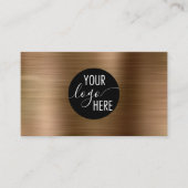 Code voor geborsteld metaal Gold Company Logo QR-c Visitekaartje (Voorkant)