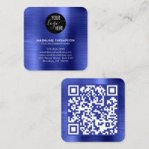 Code voor geborsteld metallisch blauw bedrijf QR