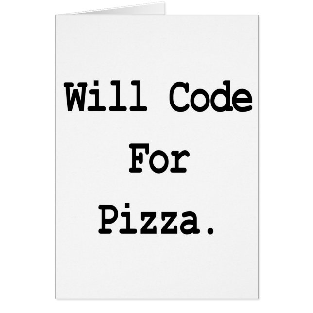 code voor pizza (Voorkant)
