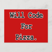 code voor pizza briefkaart (Voorkant)