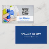 Code voor reinigingsdiensten QR Visitekaartje (Voorkant / Achterkant)