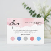 Code voor waterverf trouwjurk informatiekaartje (Staand voorkant)