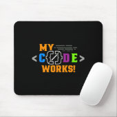 Code werkt grappig programmeur codeersoftware muismat (Met muis)