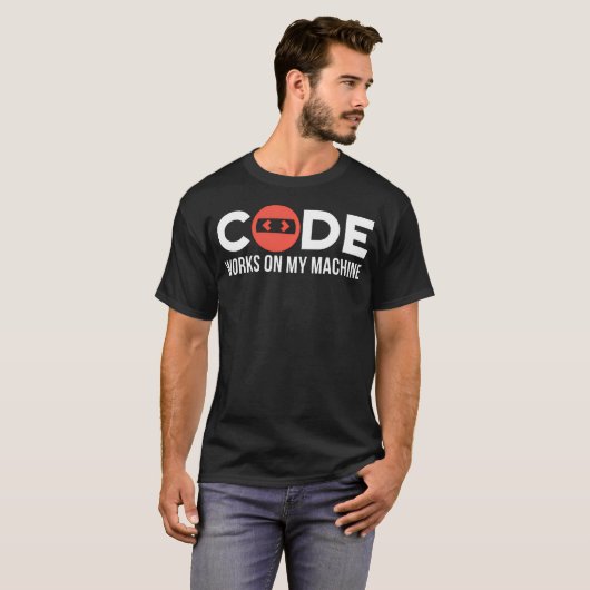 Code Werkt Op Mijn Machine Programmeur Coderen T-shirt (Voorkant volledig)
