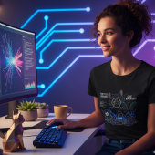 Code Whisperer Developer Cat Women's Black T-shirt