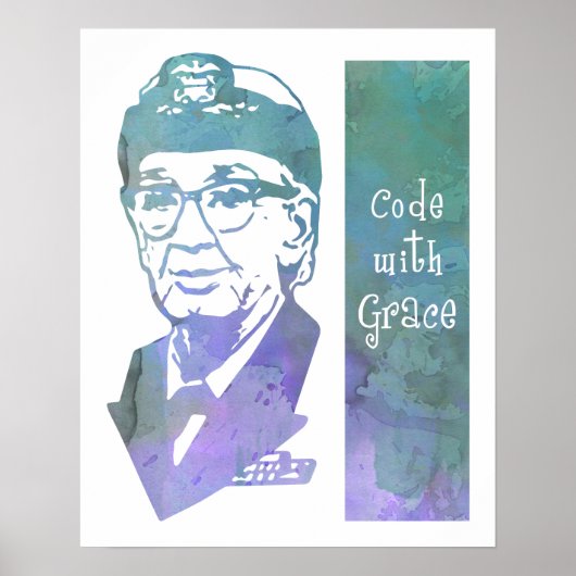 Code with Grace 16"x20" poster (Voorkant)
