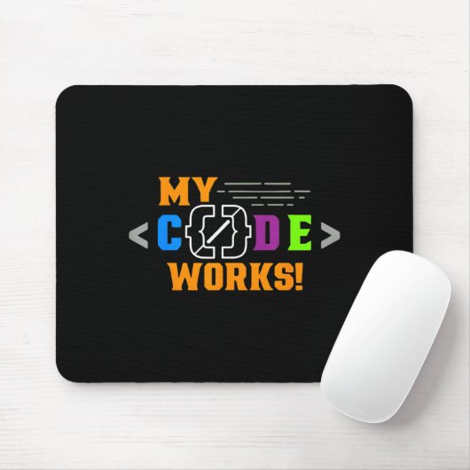 Code works funny programmer coding softwareCode wo Muismat (Met muis)