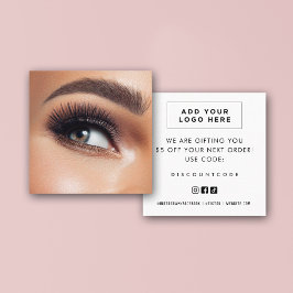 Code zakelijke waardepapier | Kaart verpakken Vierkante Visitekaartje