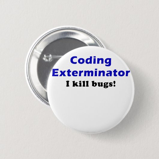 Codebepaling I-dodende bugs Ronde Button 5,7 Cm (Voorkant /achterkant)
