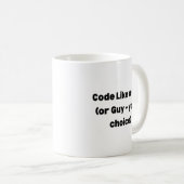 Codeer Als een Meisje Mok – Machtigend Cadeau voor (Voorkant rechts)