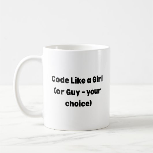 Codeer Als een Meisje Mok – Machtigend Cadeau voor (Links)