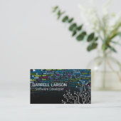 Codeertaalachtergrond | Grafische knooppunten Visitekaartje (Staand voorkant)