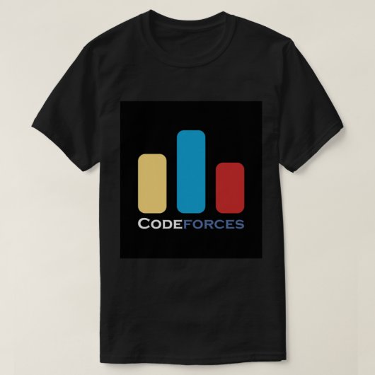 Codeforces Officiële donker T-shirt (Design voorkant)